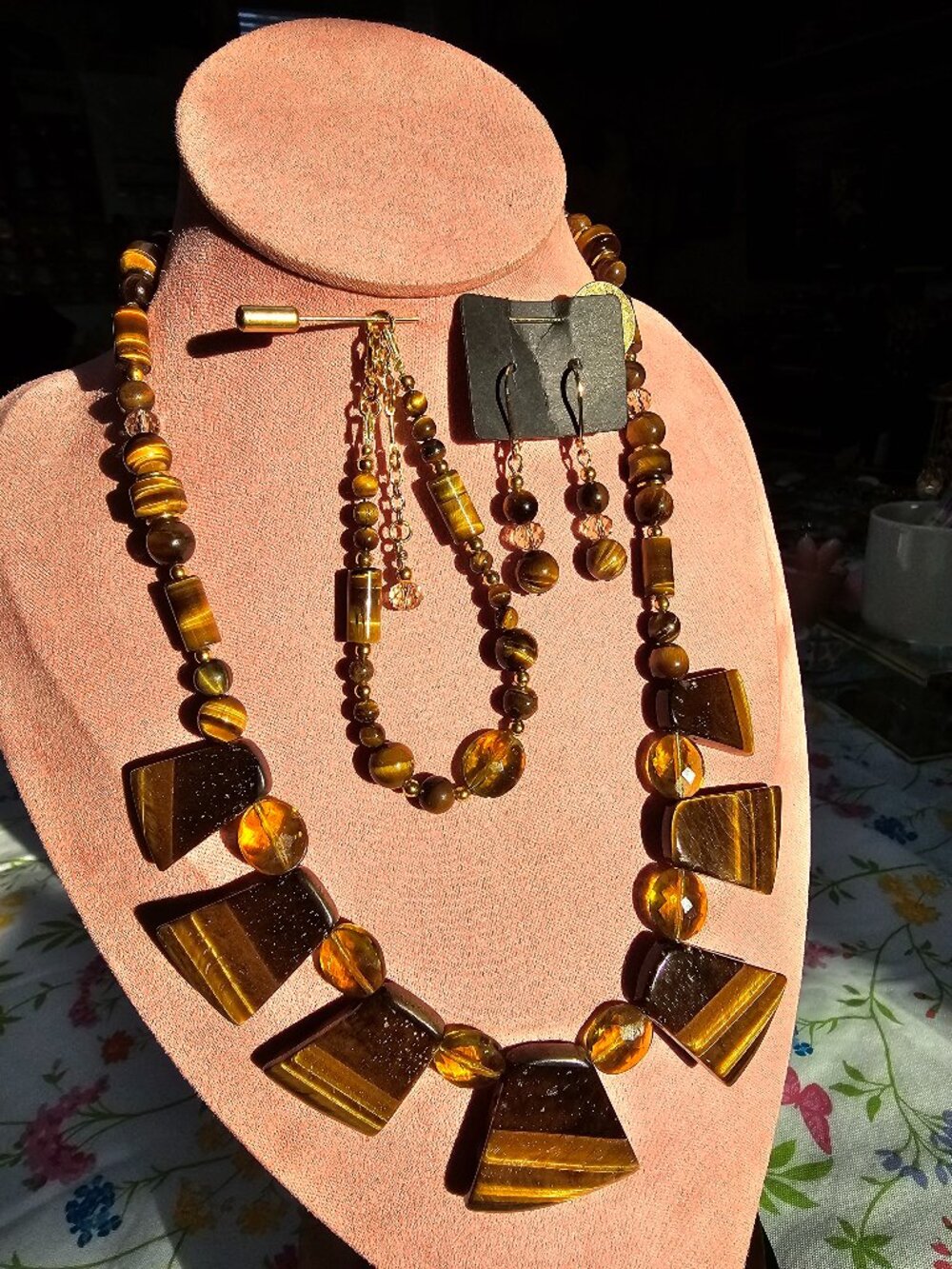 JB Original - Tiger’s Eye & Citrine Set | Necklace, Earrings, Bracelet